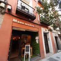 The llok from the street at Masa Madre in Madrid