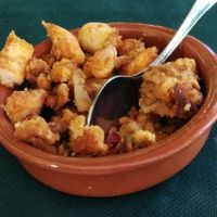 migas veganas (tapa)  at V de Vegetta in Mostoles