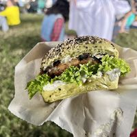 Seaweed burger   at The Dutch Weed Burger - Food Truck in Amsterdam
