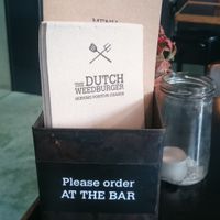 On the table at The Dutch Weed Burger - Food Truck in Amsterdam