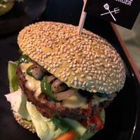 Yum! Mushroom burger! at The Dutch Weed Burger - Food Truck in Amsterdam