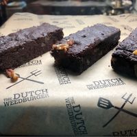 Normal healthy vegan brownies.  at The Dutch Weed Burger - Food Truck in Amsterdam