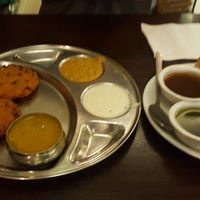 vada and pani pori  at Sangeetha in Kuala Lumpur