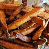 Sweet potato fries at Burger Village in Hicksville