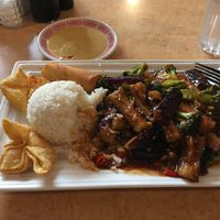 Too much soupy sauce   at New Garden Asian Cuisine in Seaside
