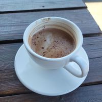 Hot 🍫 with Oat milk at Jet Black Coffee Company - Gateway in Portland