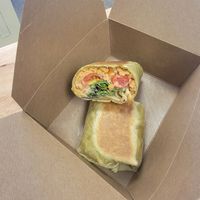 Buffalo Chickpea Wrap at New Moon Market in Orlando