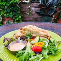 Sun-dried Tomato Grilled Cheese (Seasonal) at Woodstock Garden Cafe in Woodstock