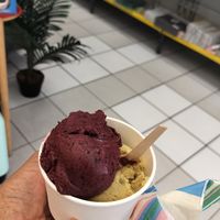 Pistachio and mixed berry. at Joy Madal in Geneva