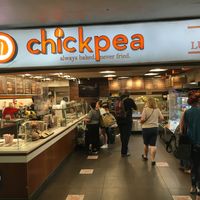 Front of venue; right near Amtrak waiting room at Chickpea in New York City