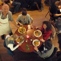 Erik with guests at VekoDiner - Pop up in Amsterdam