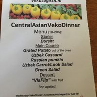 Menu options  at VekoDiner - Pop up in Amsterdam