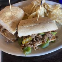 vegan philly!  at Union Jack Pub in Indianapolis