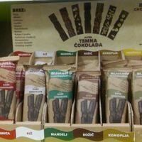 Vegan spread and chocolates at Dobra volja in Celje