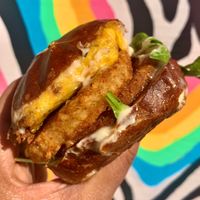 BRUNCH! Chick’n Riser Sandwich  at Sprouting Dreams in Dayton