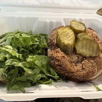 Classic chick’n sandwich  at Sprouting Dreams in Dayton