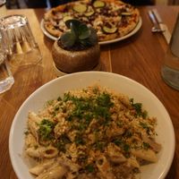 Devine vegan mushroom pizza at The Flat in Exeter