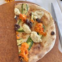 Vegan pizza.  (I split it with my husband)  at Kicks in Santa Margherita