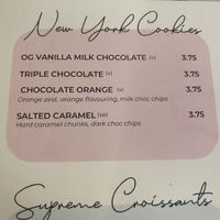 Marked VG for vegan  at Flour Patisserie in Jersey