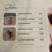 Marked VG for vegan  at Flour Patisserie in Jersey