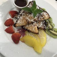 Vegan French toast  at ManicOrganic Cafe in Penrith