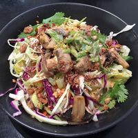 Thick noodle salad at Mint and Jam in Yea