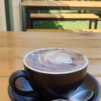 Coffee in the courtyard at Mint and Jam in Yea