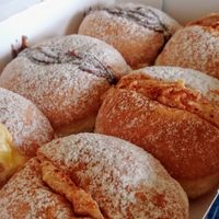 Custard, apple custard and chocolate custard at Daniel's Donuts - Springvale in Springvale