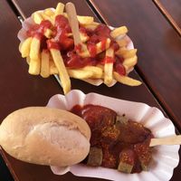 Currywurst at Curry One in Berlin