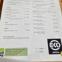 Menu at Logica Cafe Restaurant in Leiden