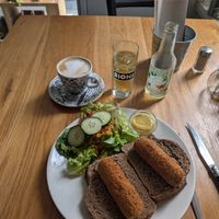Veg croquette toast at Logica Cafe Restaurant in Leiden