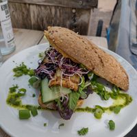 Eggplant sandwich at Logica Cafe Restaurant in Leiden
