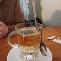 Peeze Communitea Rooibos Sinaasappel - met zo'n leuke lepel! at Logica Cafe Restaurant in Leiden