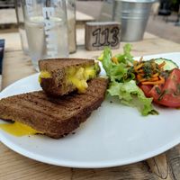 Vegan cheddar tosti at Logica Cafe Restaurant in Leiden