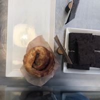 Morning bun and brownies at Baristas and Bites in Portland