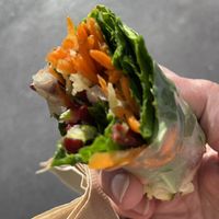 Rice paper salad roll  at Rawsome Earth Cafe in Cooma