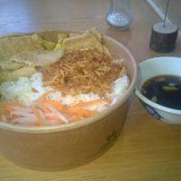 Vegan chicken rice bowl at VietCafe in Newcastle Upon Tyne