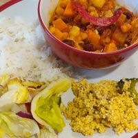 Three bean chilli with lime at Hallbankgate Hub Shop and Cafe in Brampton