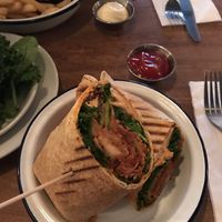 Vegan tofu wrap  at Society Standard in Cardiff