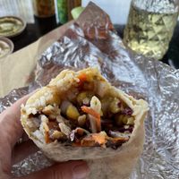 Wrap of Khan with sweet taters, minus cheese.  at Parrilla Grill in Bend