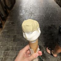 Pistachio and yoghurt gelato  at Claudio - Gelato con Passione in Mallorca