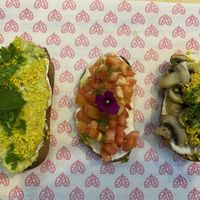 Trio de bruschettas at Raw Porto Alegre in Porto Alegre