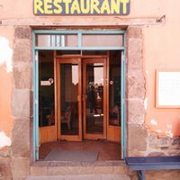 The front door to Ulrike's! at Ulrike's Cafe in Calca