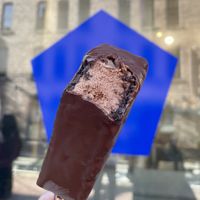 Chocolate dipped chocolate ice cream sandwich - no such thing as too much vegan chocolate!  at Mister  in Vancouver