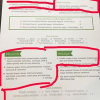 Anything marked with V = Vegan! Great options  at The Eatery in Douglas