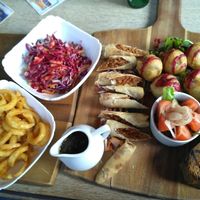 Vegan sharing platter at Two Wolves Kitchen in Brighton