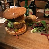 The Edinburgh burger - new  Jan '18 and delicious :0)~ at Two Wolves Kitchen in Brighton