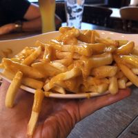 Cheesy vegan fries! at Two Wolves Kitchen in Brighton