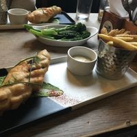 “Fish” and chips at Two Wolves Kitchen in Brighton