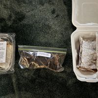 Sexy veggie wrap, porcini mushrooms and strudels  at Westover Farmers Market in Arlington